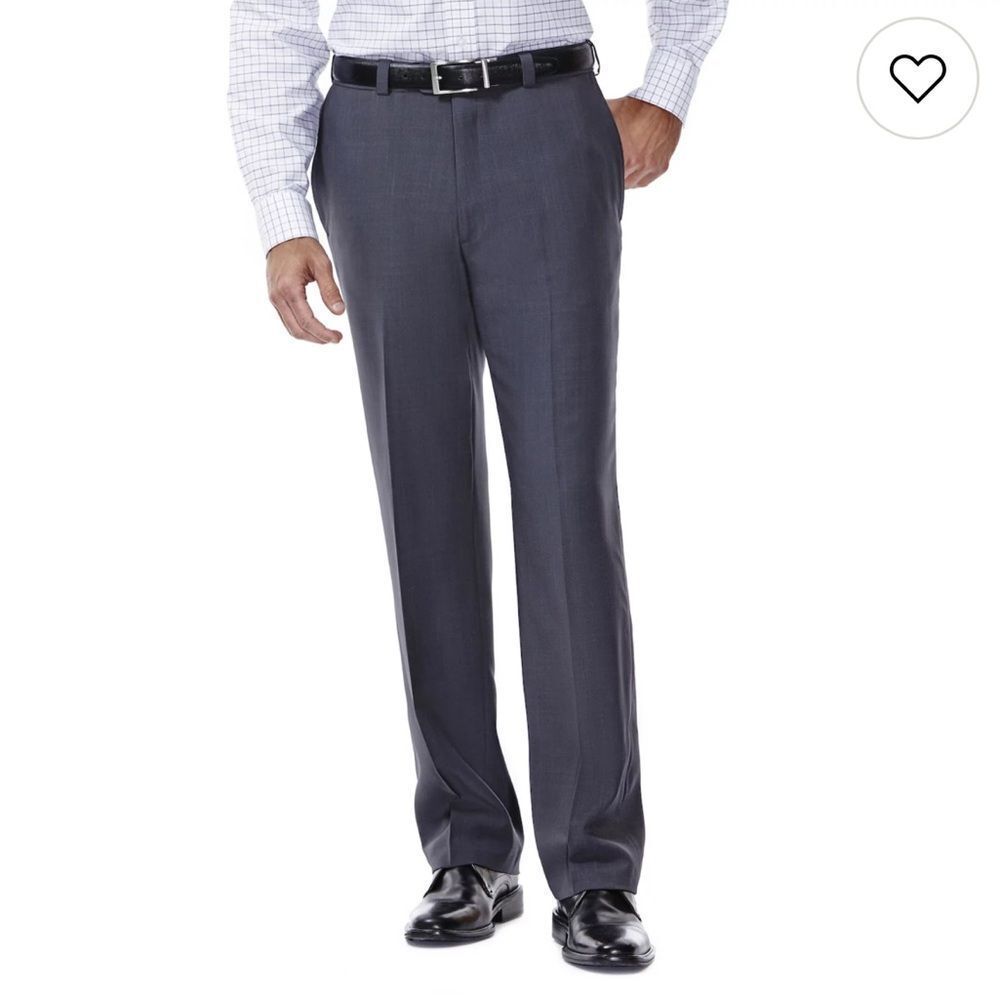 Haggar Men’s Medium Gray E-CLO Classic Fit Dress Pants, Size 40X29,‎ NWT